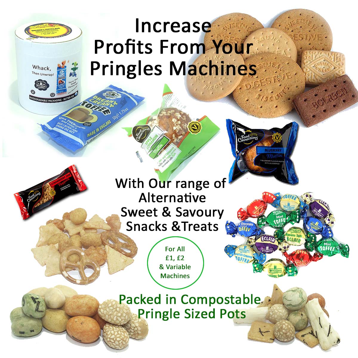 Alternative Sweet and Savoury Products for Pringle Machines.